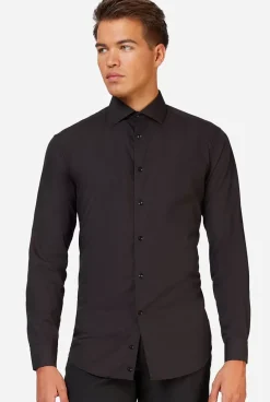 OppoSuits Black Knight^Men Solid Colored Shirts