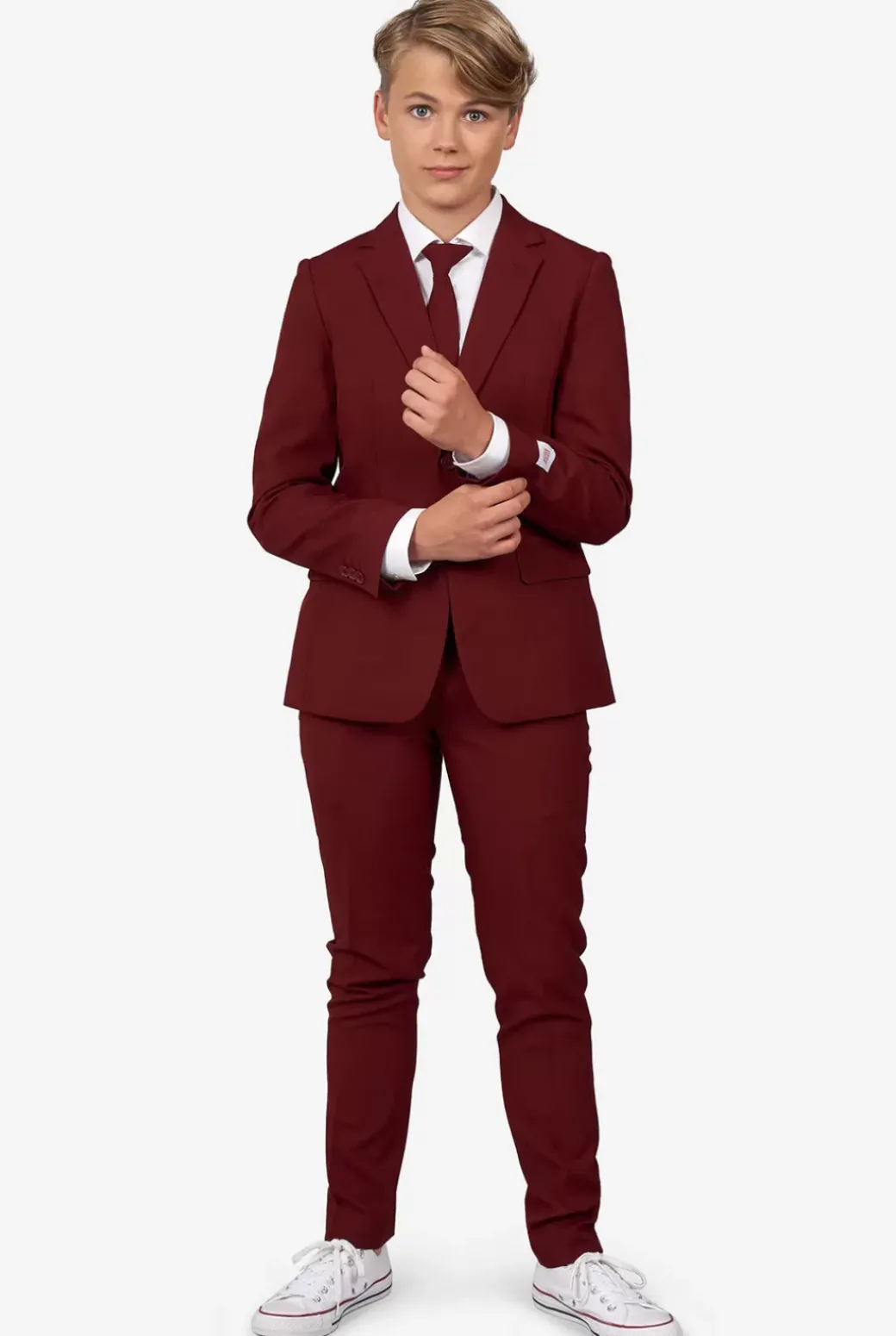 OppoSuits Blazing Burgundy^Teen Boys Prom Suits