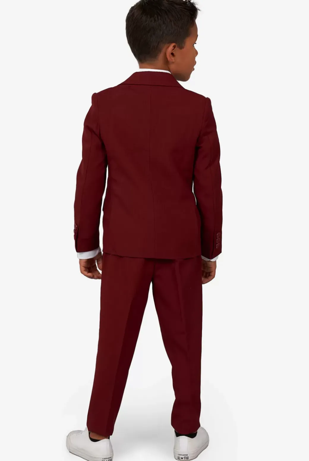 OppoSuits Blazing Burgundy^Boys Solid Colored Suits