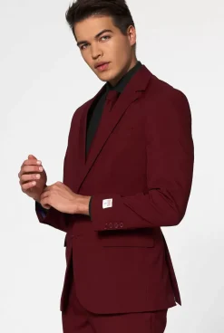 OppoSuits Blazing Burgundy^Men Prom Suits