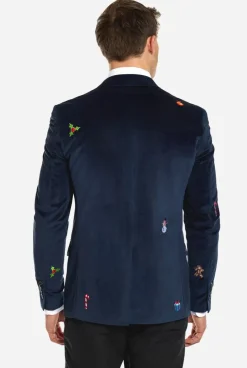 OppoSuits Christmas - X-Mas Icons - Navy^Men Christmas Blazers