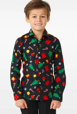 OppoSuits Christmas Icons Black^Boys Christmas Shirts