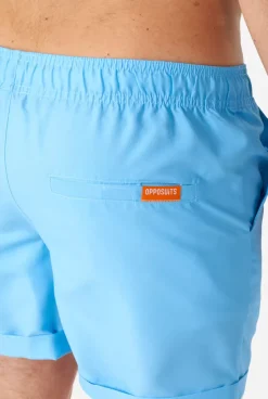 OppoSuits Cool Blue^Men Solid Colored Summer Sets