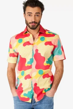 OppoSuits Coral Camo^Men Casual Shirts