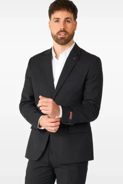 OppoSuits Daily Deep Black^Men Prom Suits