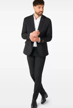 OppoSuits Daily Deep Black^Men Prom Suits