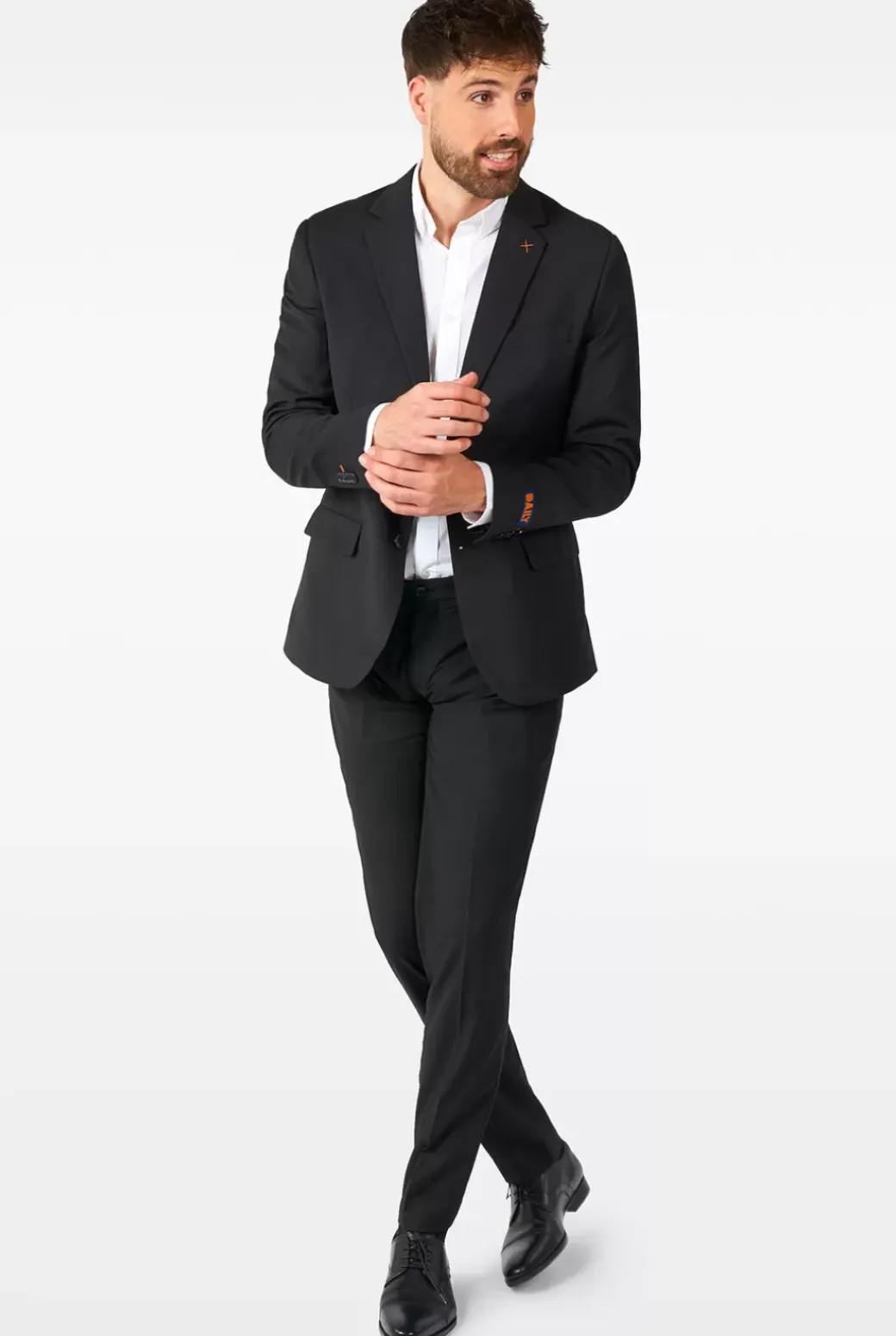 OppoSuits Daily Deep Black^Men Prom Suits