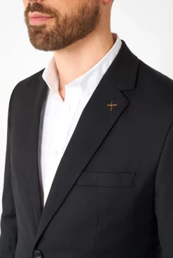 OppoSuits Daily Deep Black^Men Prom Suits