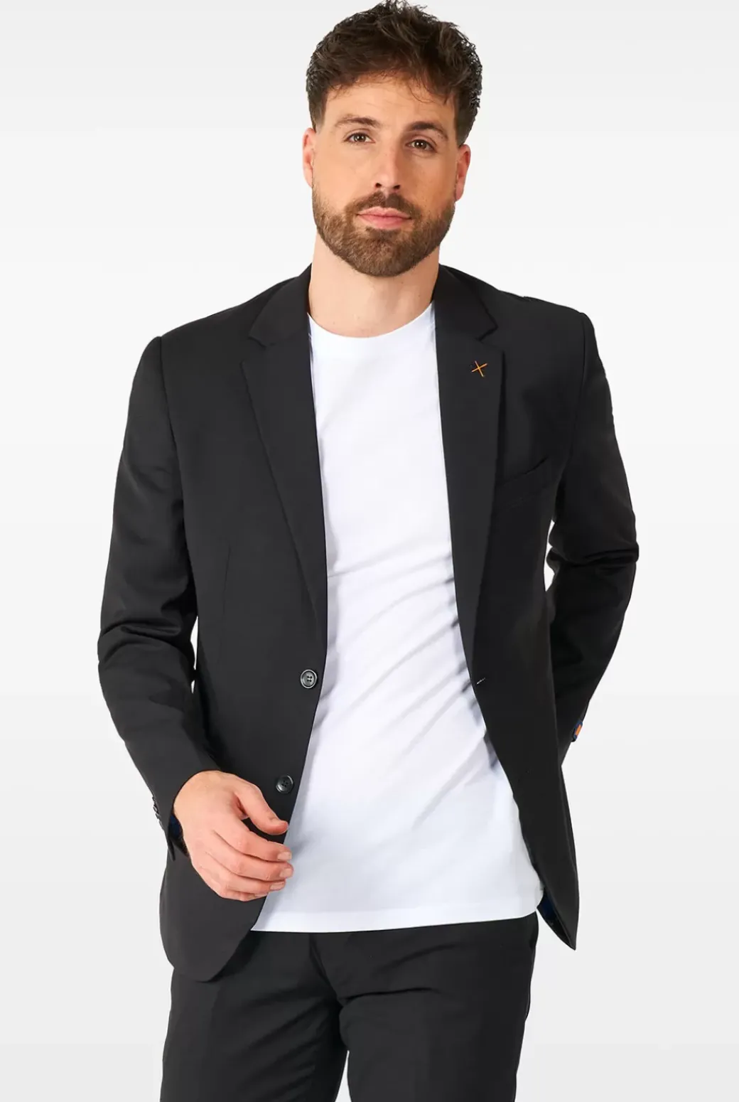 OppoSuits Daily Deep Black^Men Prom Suits