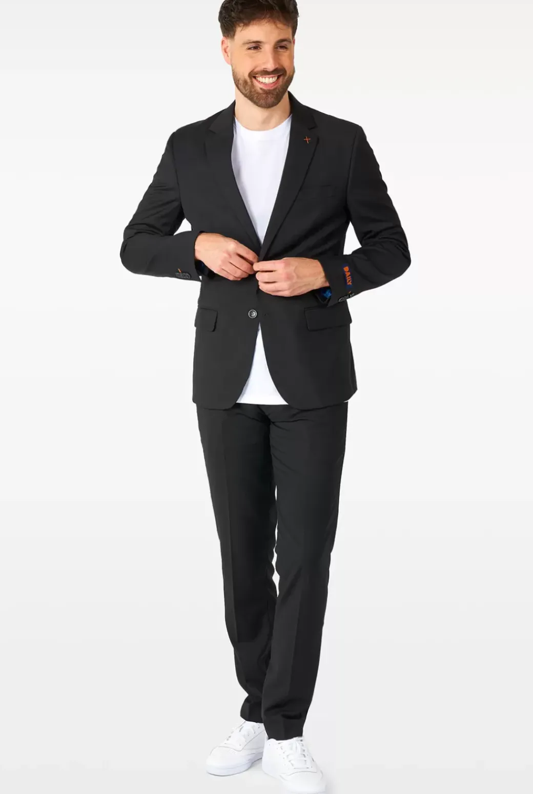 OppoSuits Daily Deep Black^Men Prom Suits