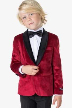 OppoSuits Dinner Jacket - Burgundy^Boys Blazers