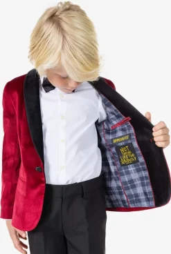 OppoSuits Dinner Jacket - Burgundy^Boys Blazers