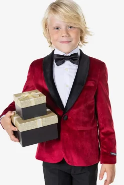 OppoSuits Dinner Jacket - Burgundy^Boys Blazers