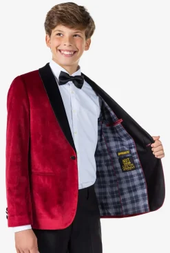 OppoSuits Dinner Jacket - Burgundy^Teen Boys Blazers