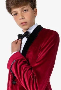 OppoSuits Dinner Jacket - Burgundy^Teen Boys Blazers