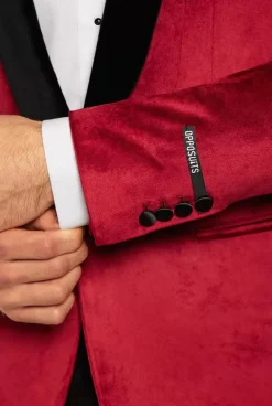OppoSuits Dinner Jacket - Burgundy^Men Christmas Blazers