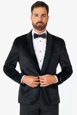 OppoSuits Dinner Jacket - Jet Set Black^Men Christmas Blazers