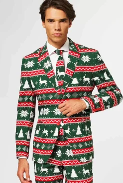 OppoSuits Festive Green^Men Christmas Suits