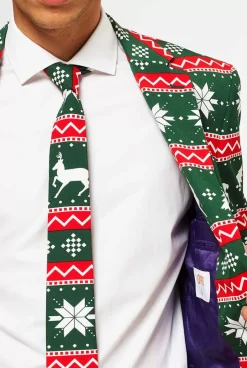 OppoSuits Festive Green^Men Christmas Suits