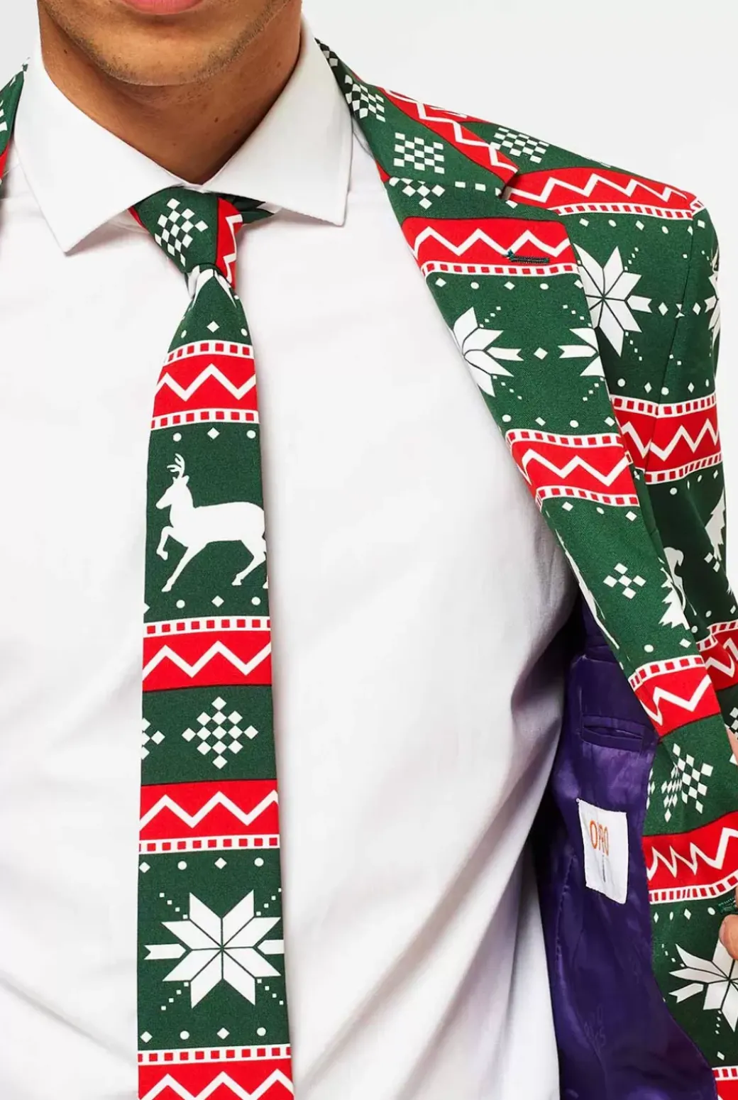 OppoSuits Festive Green^Men Christmas Suits