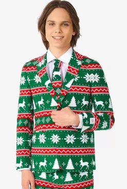 OppoSuits Festive Green^Teen Boys Christmas Suits