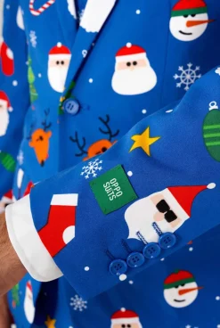 OppoSuits Festivity Blue^Men Christmas Suits