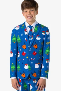 OppoSuits Festivity Blue^Teen Boys Christmas Suits