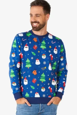 OppoSuits Festivity Blue^Men Christmas Sweaters
