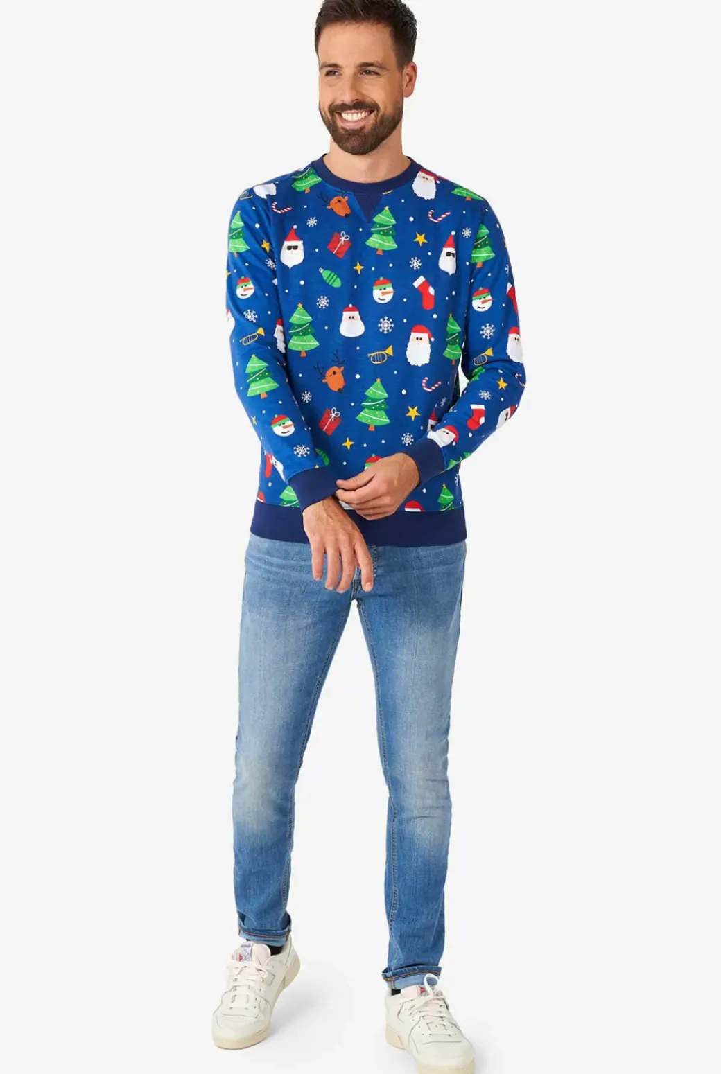 OppoSuits Festivity Blue^Men Christmas Sweaters