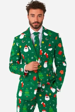 OppoSuits Festivity Green^Men Christmas Suits