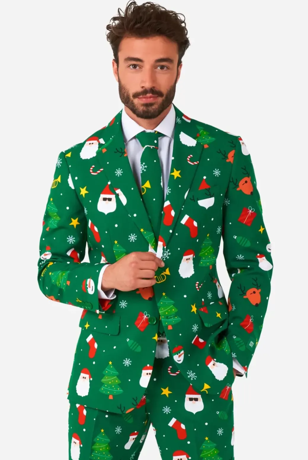 OppoSuits Festivity Green^Men Christmas Suits