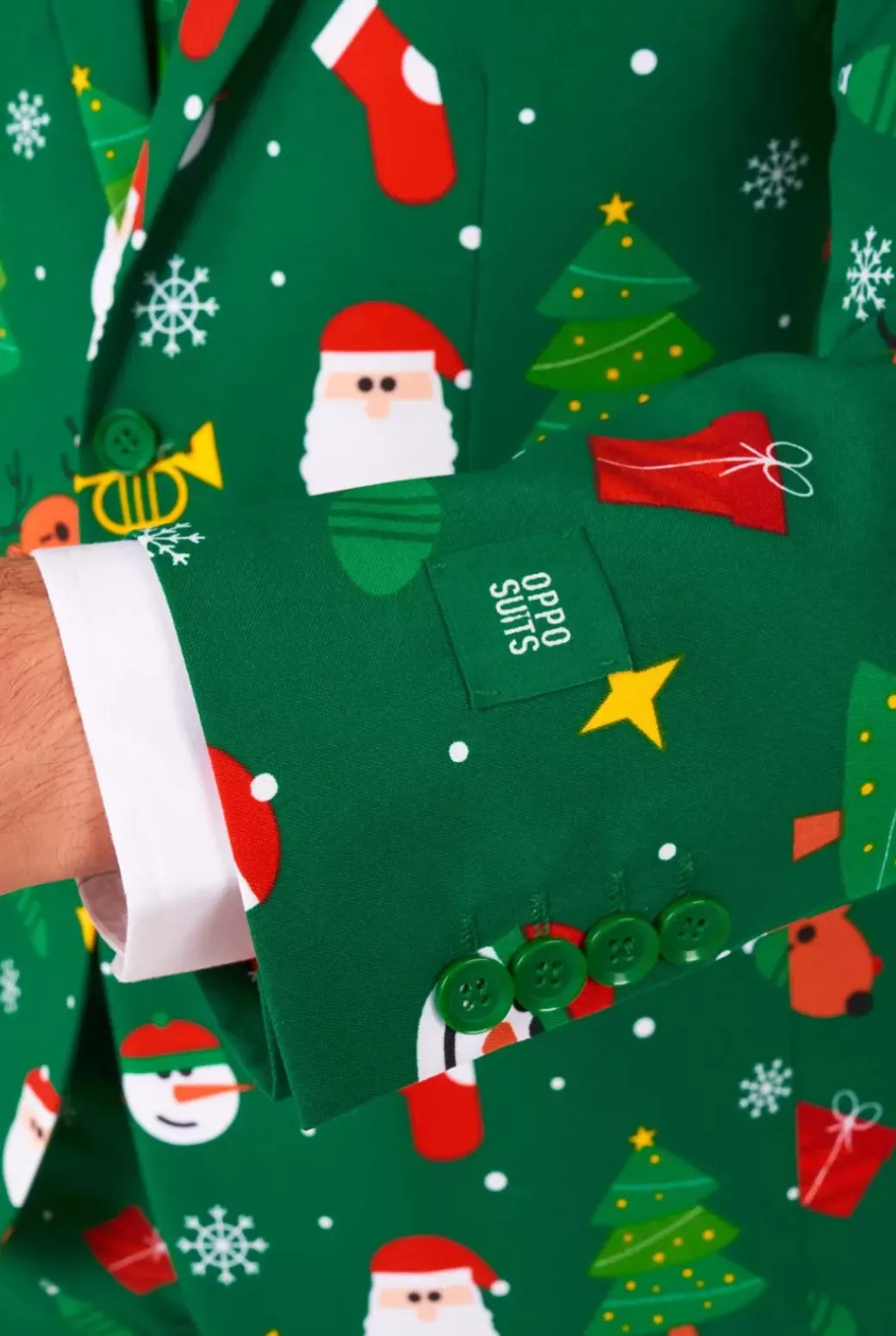 OppoSuits Festivity Green^Men Christmas Suits