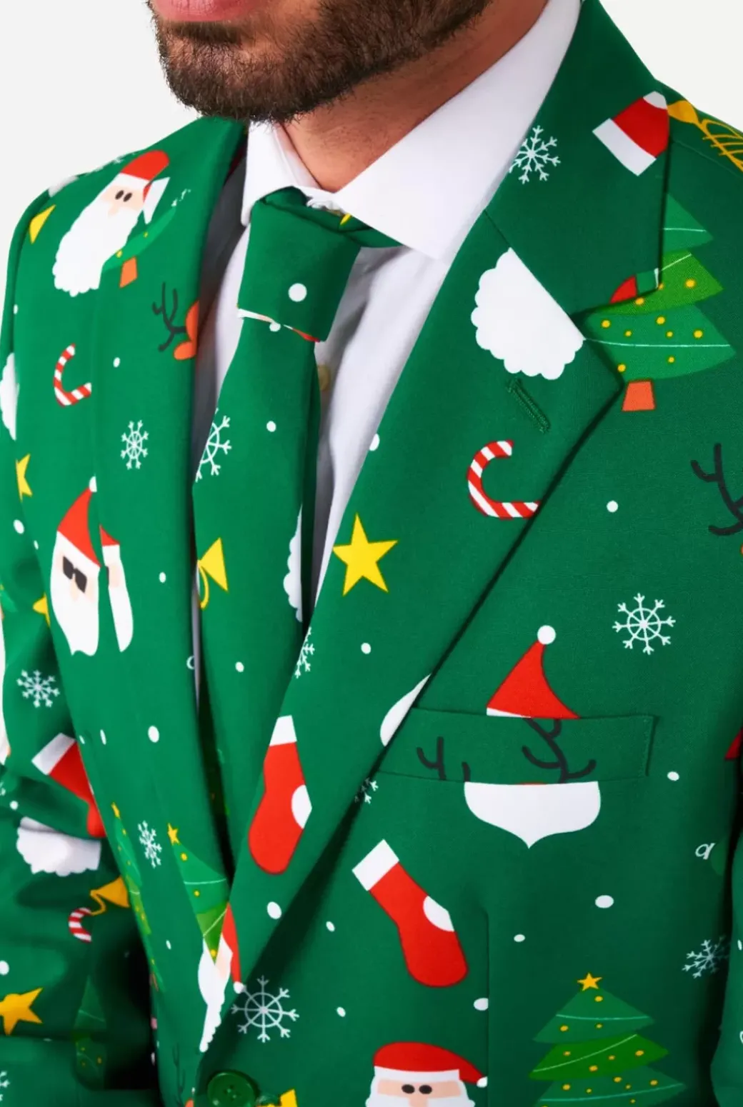 OppoSuits Festivity Green^Men Christmas Suits