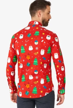 OppoSuits Festivity Red^Men Christmas Shirts