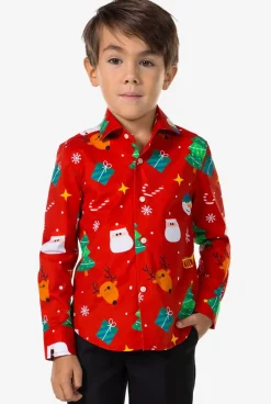 OppoSuits Festivity Red^Boys Christmas Shirts