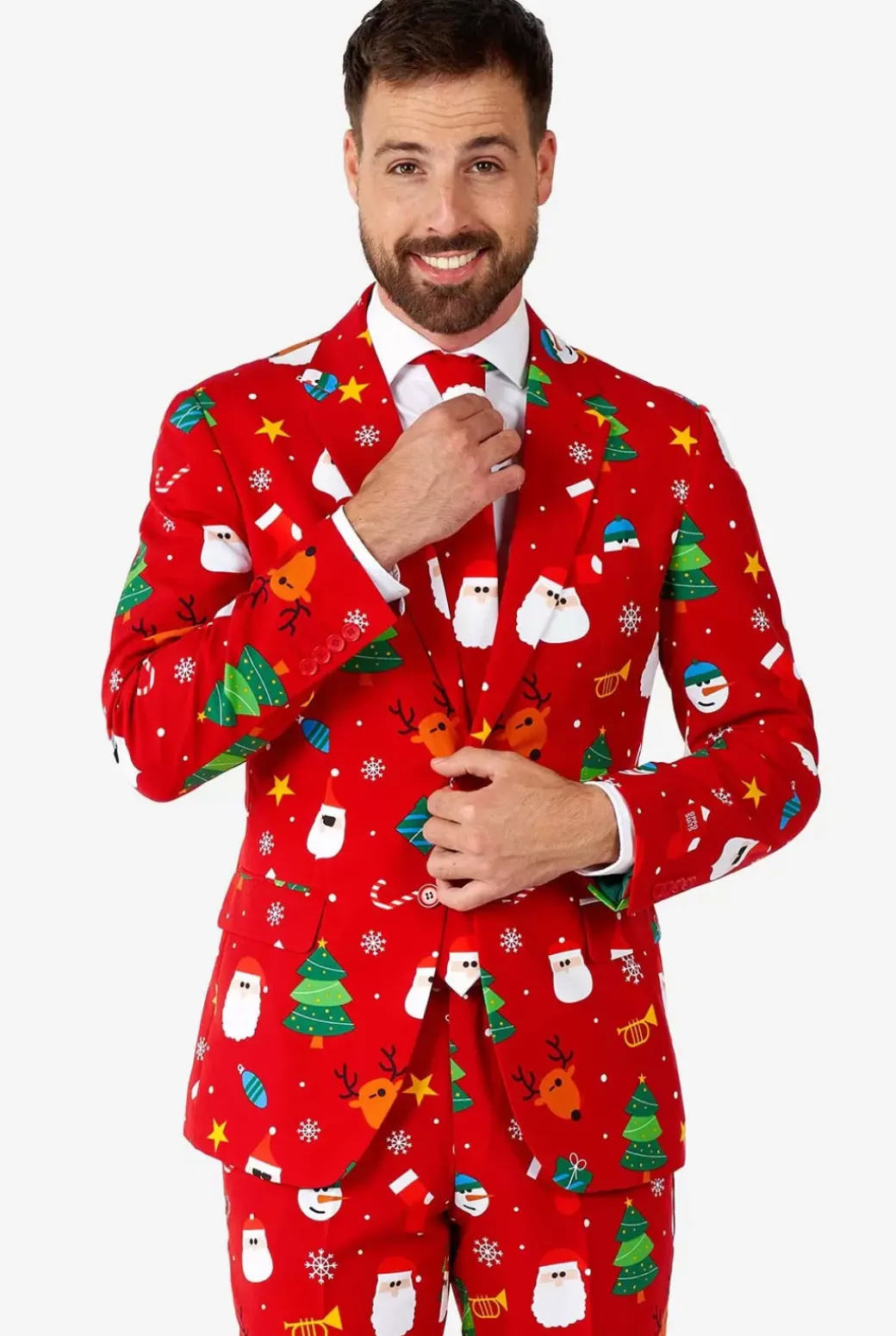 OppoSuits Festivity Red^Men Christmas Suits