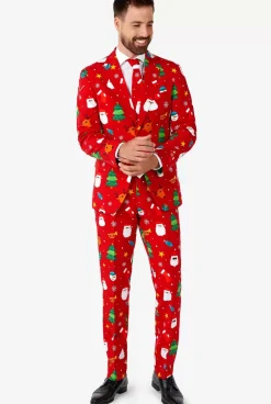 OppoSuits Festivity Red^Men Christmas Suits