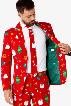 OppoSuits Festivity Red^Men Christmas Suits