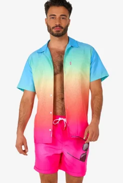 OppoSuits Funky Fade^Men Printed Summer Sets