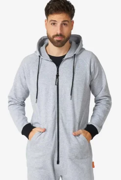 OppoSuits Gentle Grey^Men Solid Colored Onesies