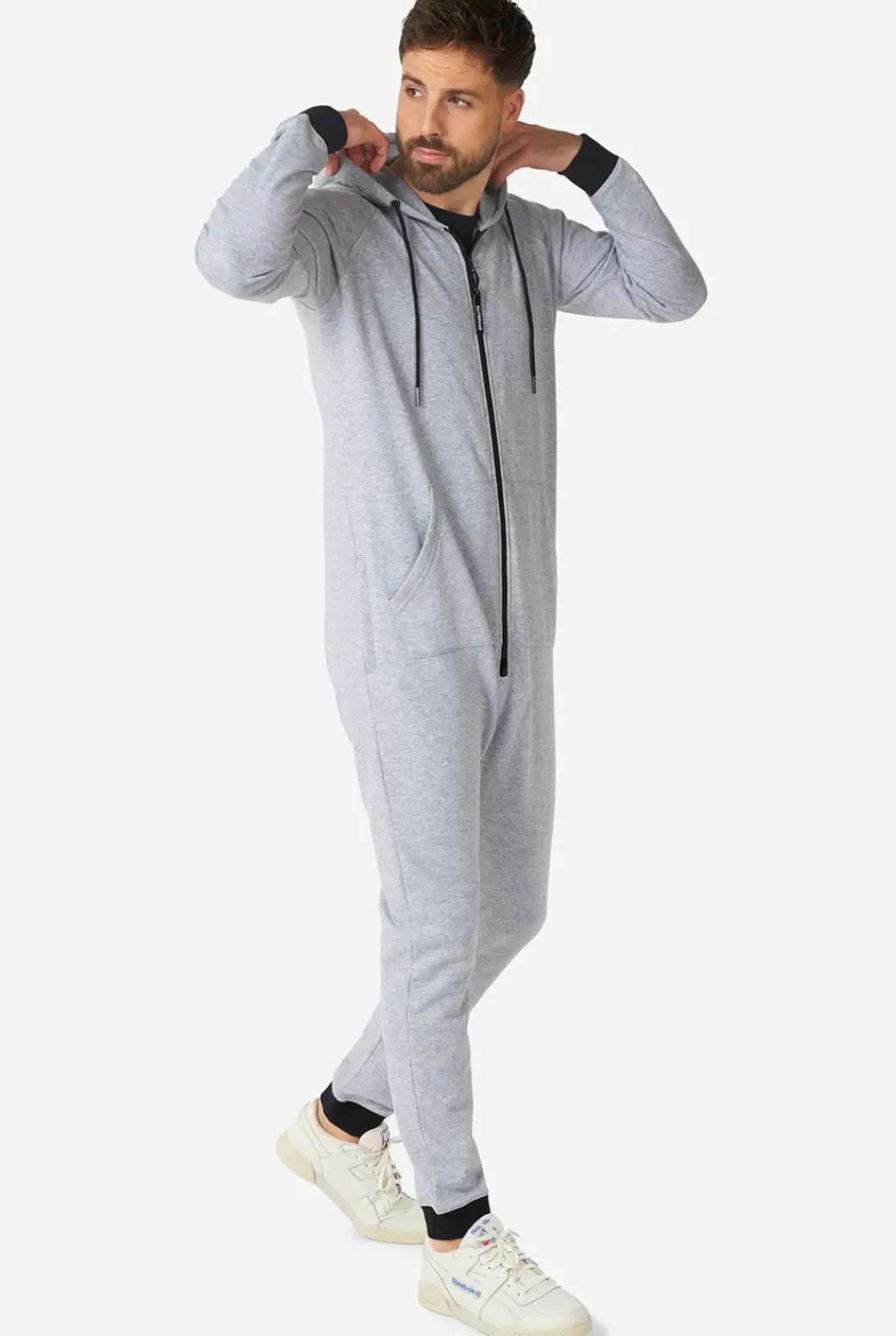 OppoSuits Gentle Grey^Men Solid Colored Onesies