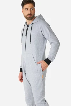 OppoSuits Gentle Grey^Men Solid Colored Onesies