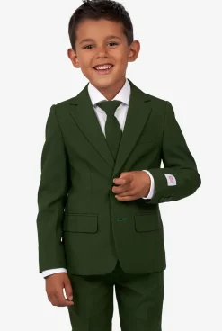 OppoSuits Glorious Green^Boys Solid Colored Suits