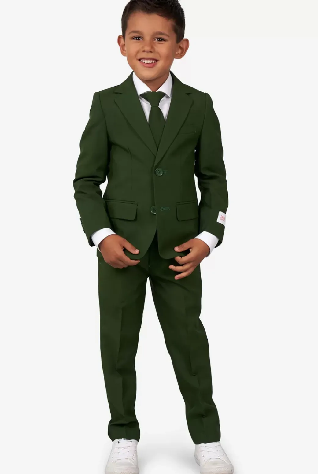 OppoSuits Glorious Green^Boys Solid Colored Suits