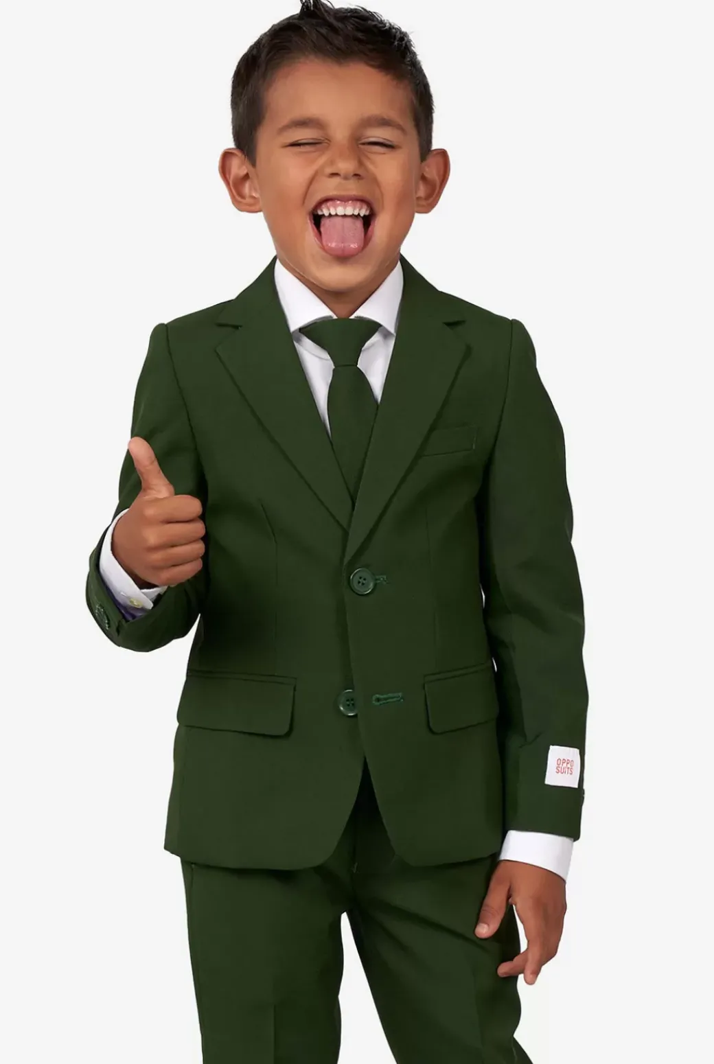 OppoSuits Glorious Green^Boys Solid Colored Suits