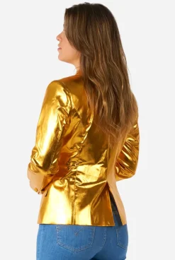 OppoSuits Groovy Gold^Women Christmas Blazers
