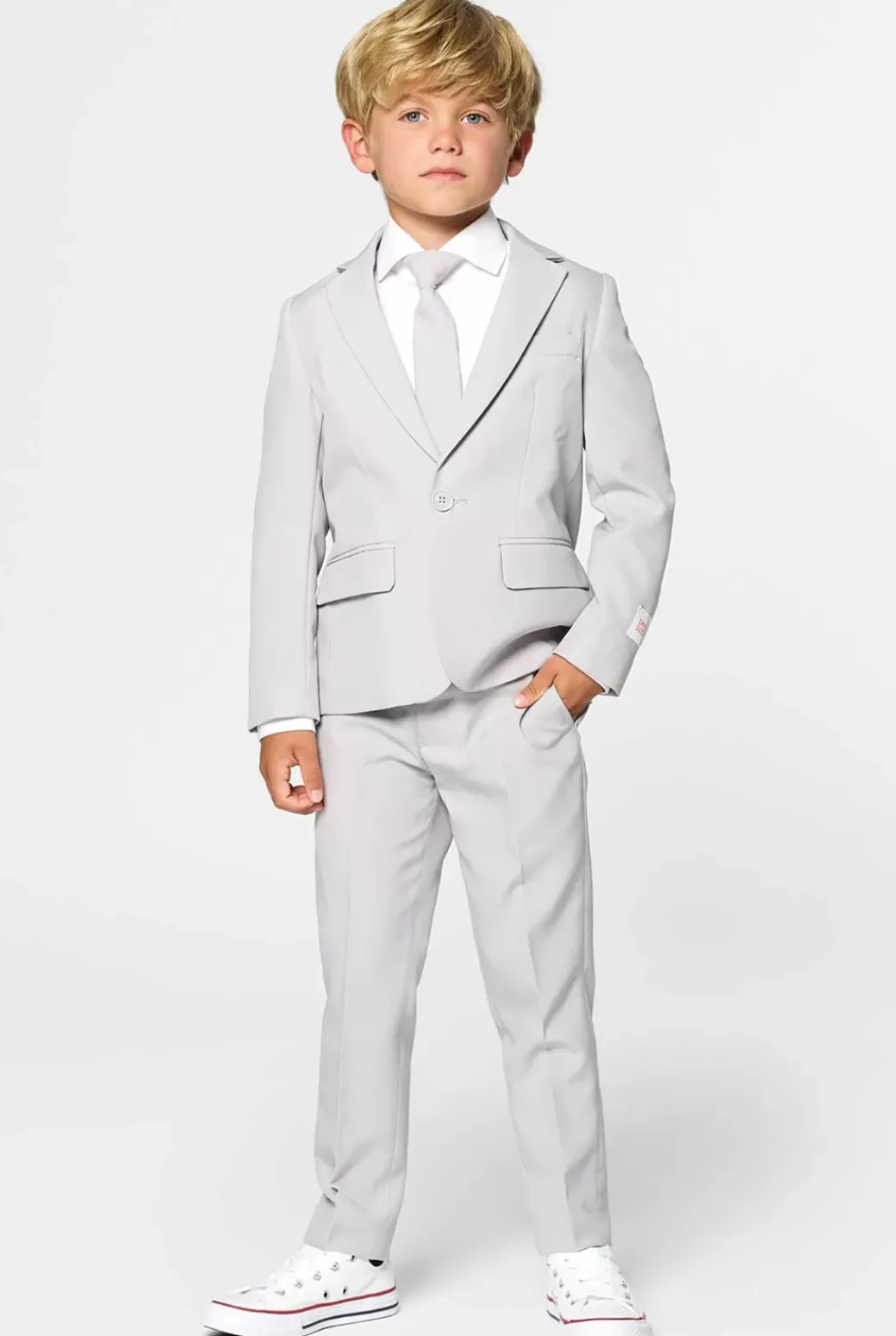 OppoSuits Groovy Grey^Boys Solid Colored Suits