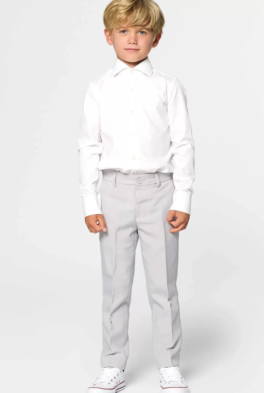 OppoSuits Groovy Grey^Boys Solid Colored Suits