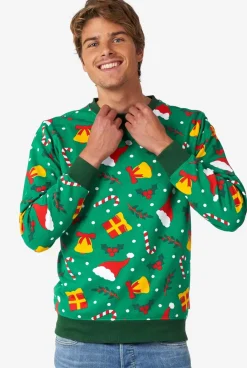 OppoSuits Holiday Greenish^Men Christmas Sweaters