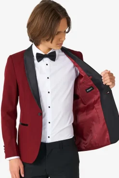 OppoSuits Hot Burgundy^Teen Boys Tuxedos